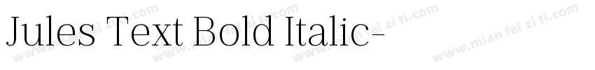 Jules Text Bold Italic字体转换